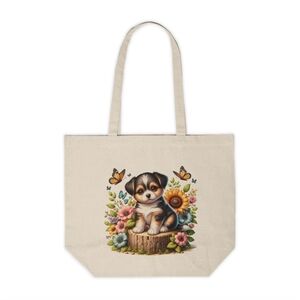 Floral Custom Dog Tote Bag